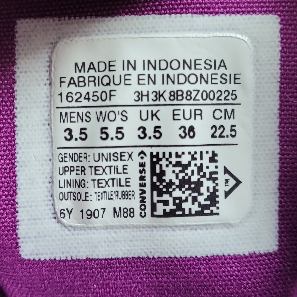 Converse Chuck Taylor All Star Hi New Orchid Violet Purple White Women's 5.5 - Picture 6 of 6